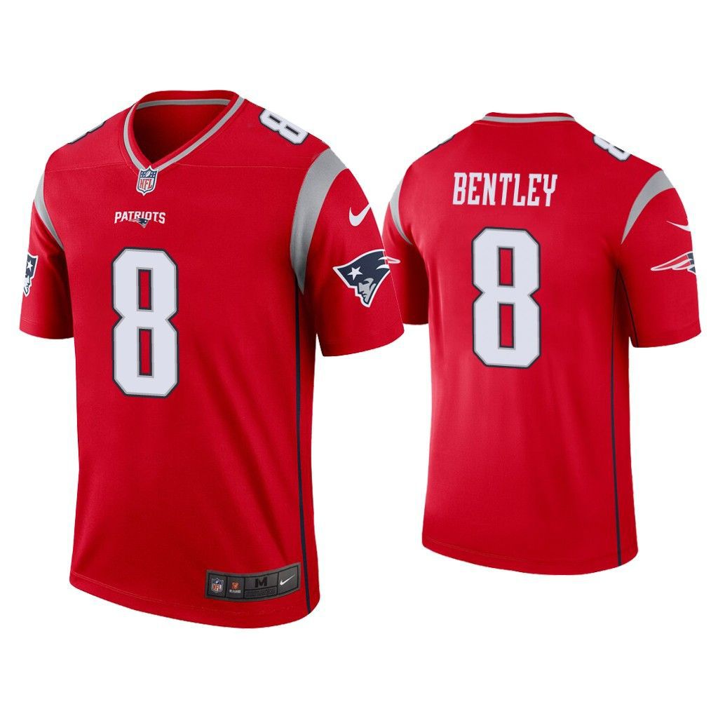 Men New England Patriots 8 Ja Whaun Bentley Nike Red Inverted Legend NFL Jersey